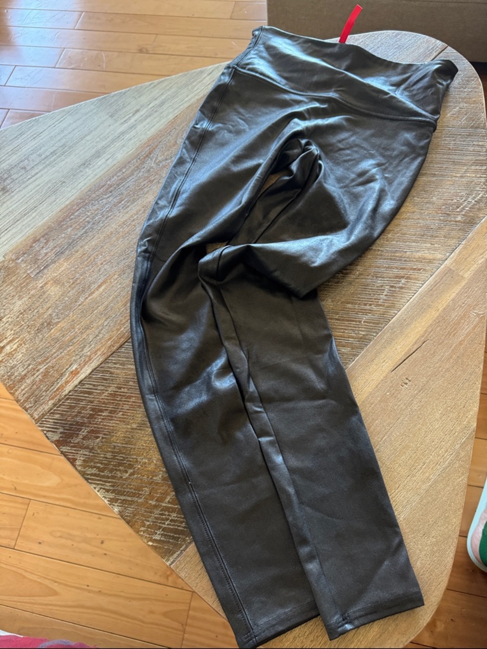 SPANX Black Faux Leather Leggings